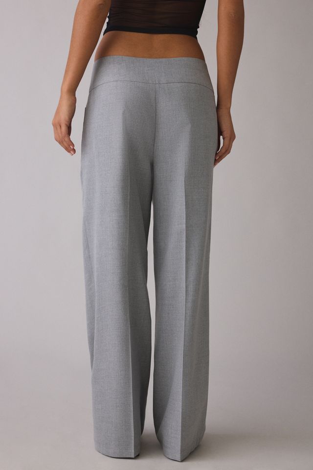 Pantalon UO Marley à jambe large et taille basse décontractée #4