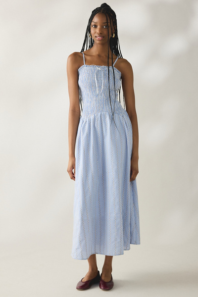 Daisy Street Meadow Smocked Gingham Maxi Dress | Urban Outfitters
