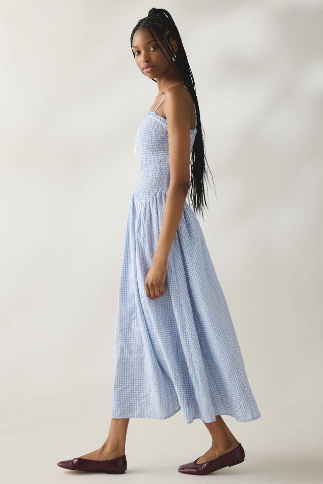 Daisy Street Meadow Smocked Gingham Maxi Dress | Urban Outfitters