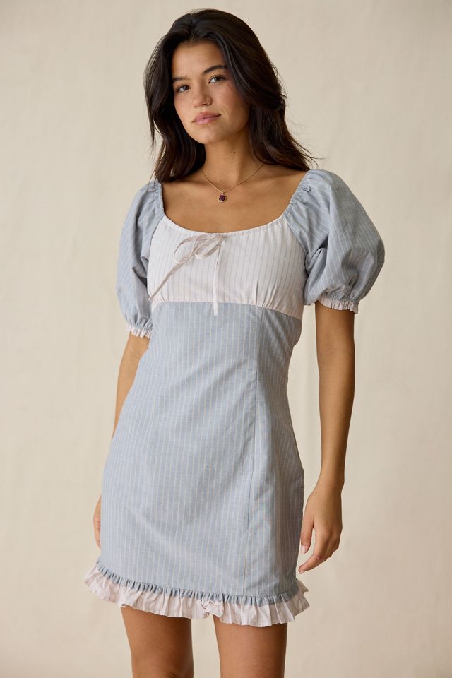 Mini-robe à manches bouffantes à rayures mixtes Fondant de Daisy Street #2