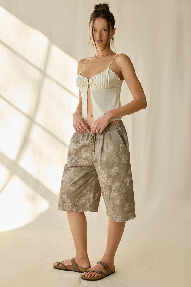 Pantalon ample à imprimé hibiscus avec découpes Daisy Street #4