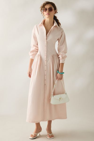 pink long sleeve dress formal One-Shoulder Tight Long Prom Dress