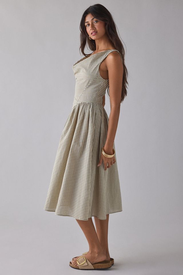 Daisy Street Cammie Cowl Neck Corset Midi Dress #2