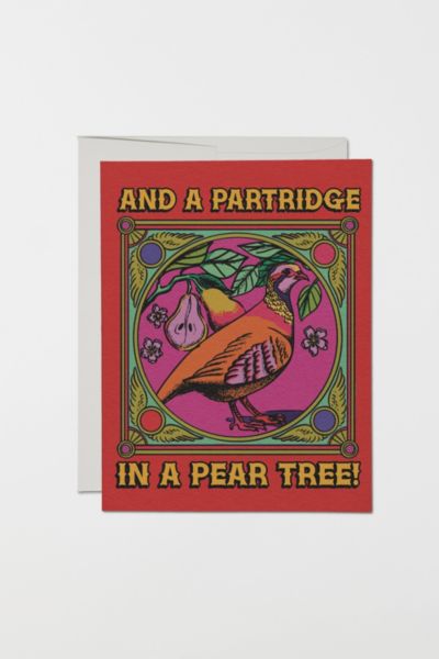 Red Cap 12 Days of Christmas Holiday Greeting Card