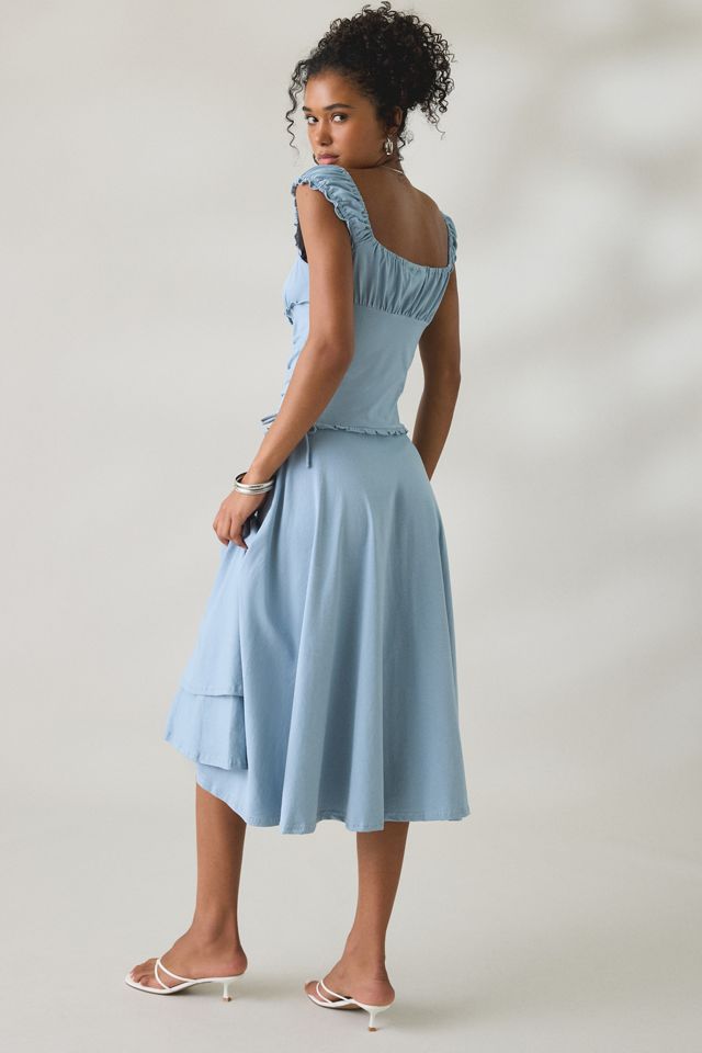 Daisy Street Whimsey Ruched Corset Midi Dress #2