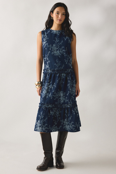 denim dress with daisies Women's Denim Daisies Dress