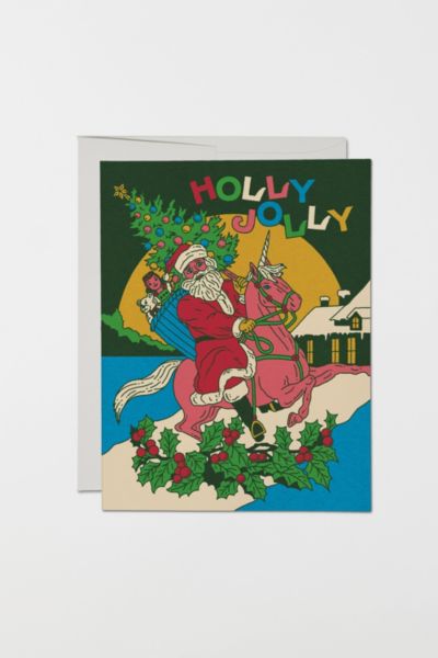 Red Cap Santa's Magic Holiday Greeting Card