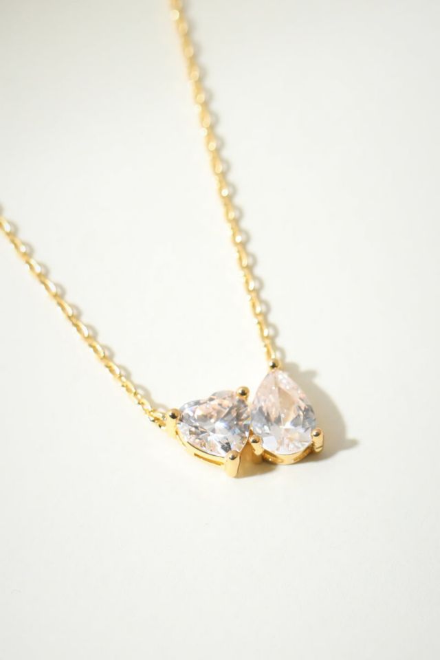 The M Jewelers Clear Heart Pear Necklace #2