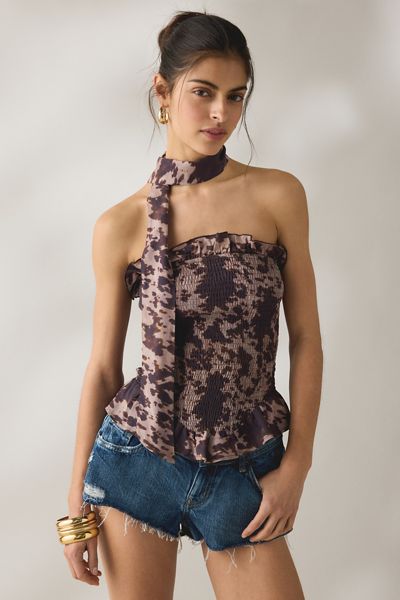 Haut tube froncé avec détail foulard cloche Daisy Street