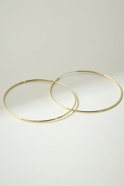 The M Jewelers Thin Large Hoops In Gold, Women's At Urban Outfitters In Gold