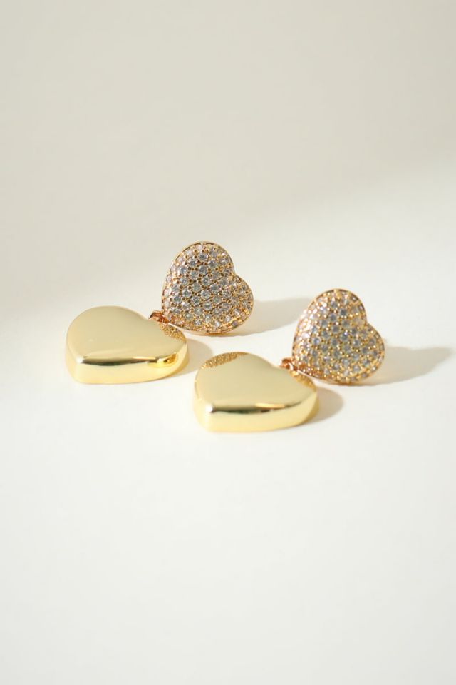 The M Jewelers Pavé Double Heart Earrings #2