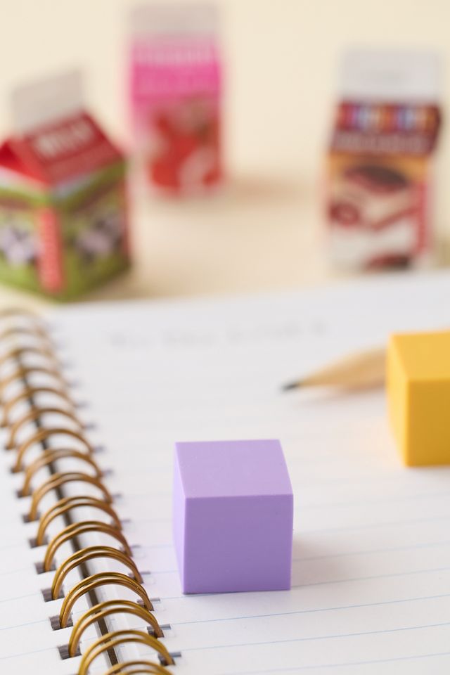 Scented Milk Carton Eraser Set #1