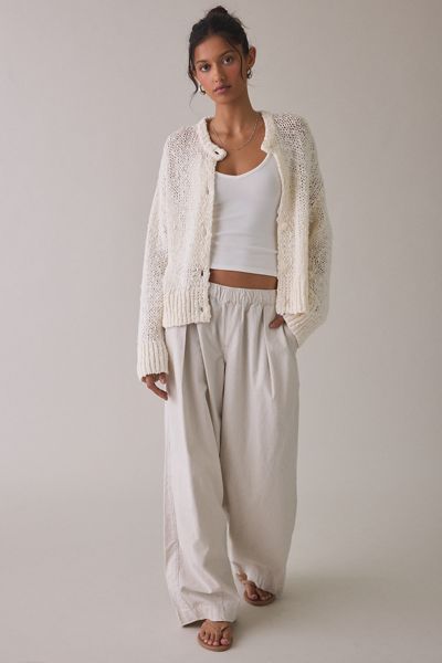 BDG Bridget Cotton Slub Knit Oversized Cardigan