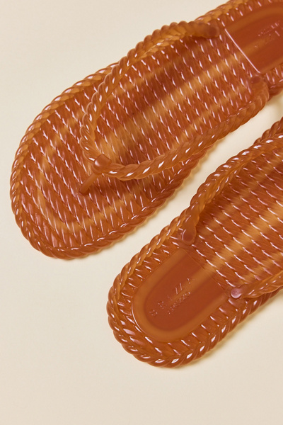 Brizza Arezzo Rope Walk Jelly Flip Flop Sandals