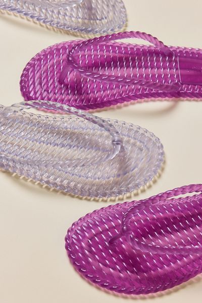 Brizza Arezzo Rope Walk Jelly Flip Flop Sandals