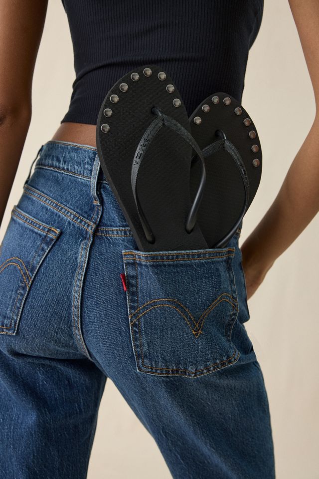Brizza Arezzo Studded Thong Sandals #1