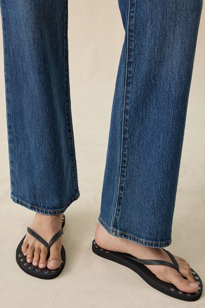 Brizza Arezzo Studded Thong Sandals