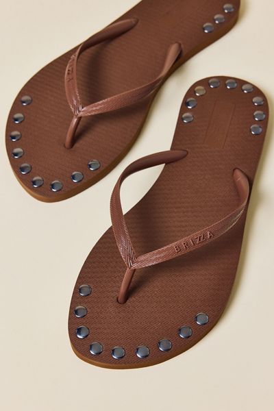 Brizza Arezzo Studded Thong Sandals