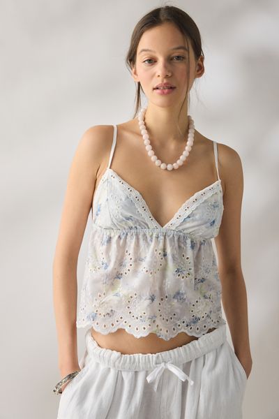 Camisole Babydoll en dentelle à œillets à pétales Daisy Street
