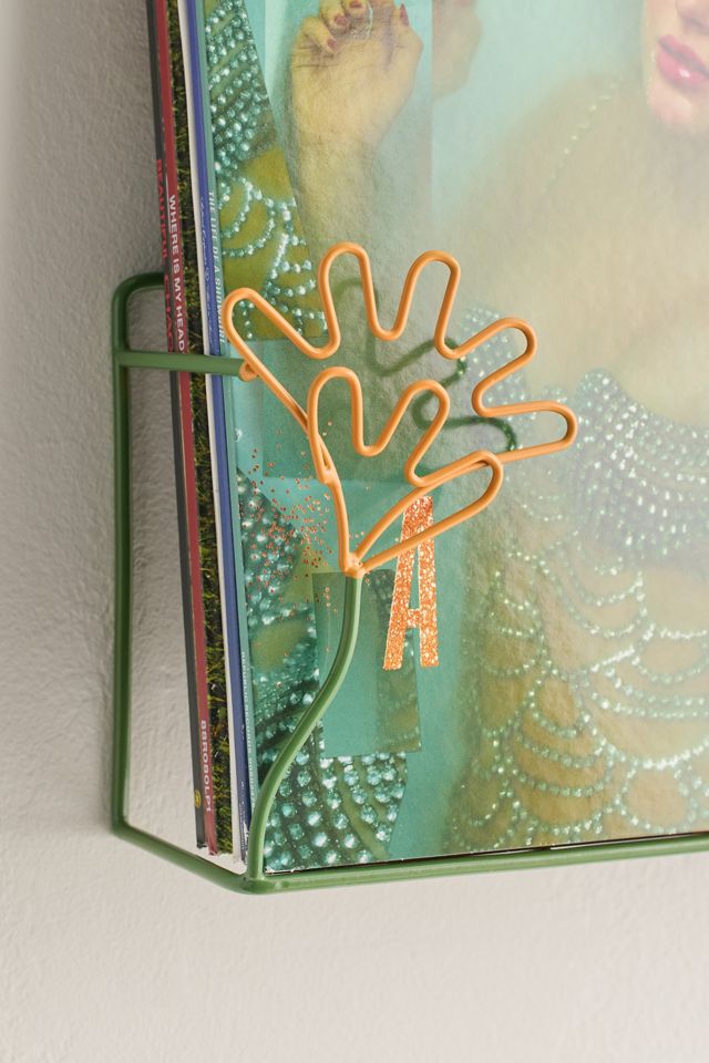 Étagère murale en fer floral pour disque vinyle #1