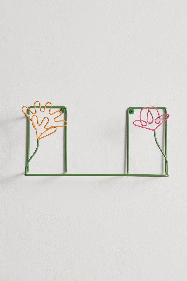 Étagère murale en fer floral pour disque vinyle #2