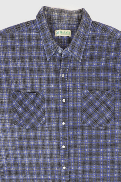 Vintage Snap Button Flannel Shirt