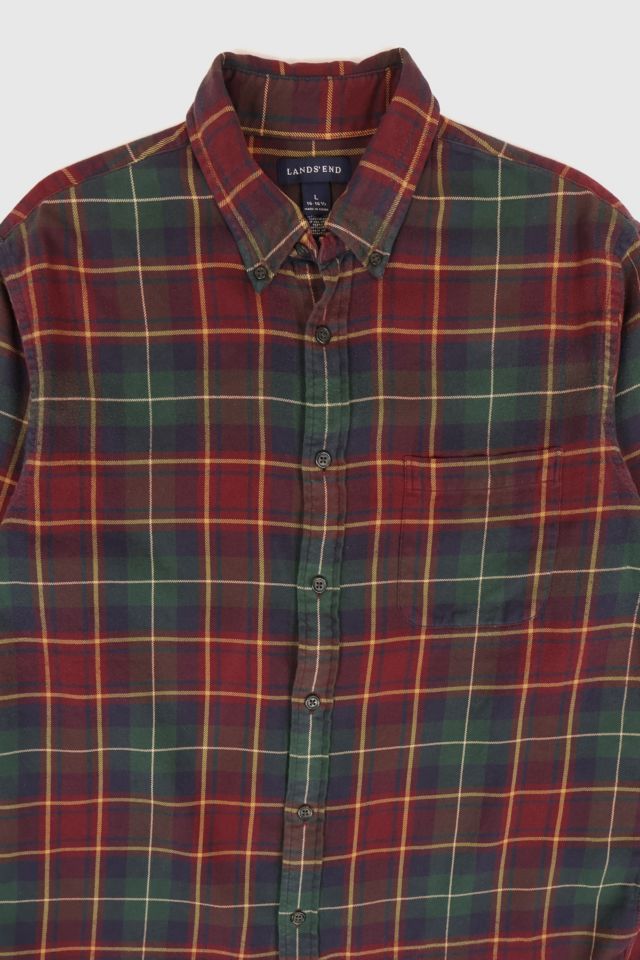 Vintgage Plaid Flannel Button-Down Shirt #1