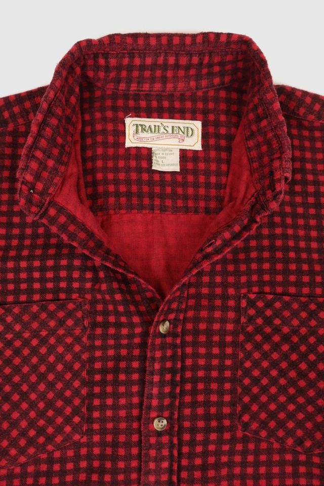 Vintage Red Flannel Button-Down Shirt #2