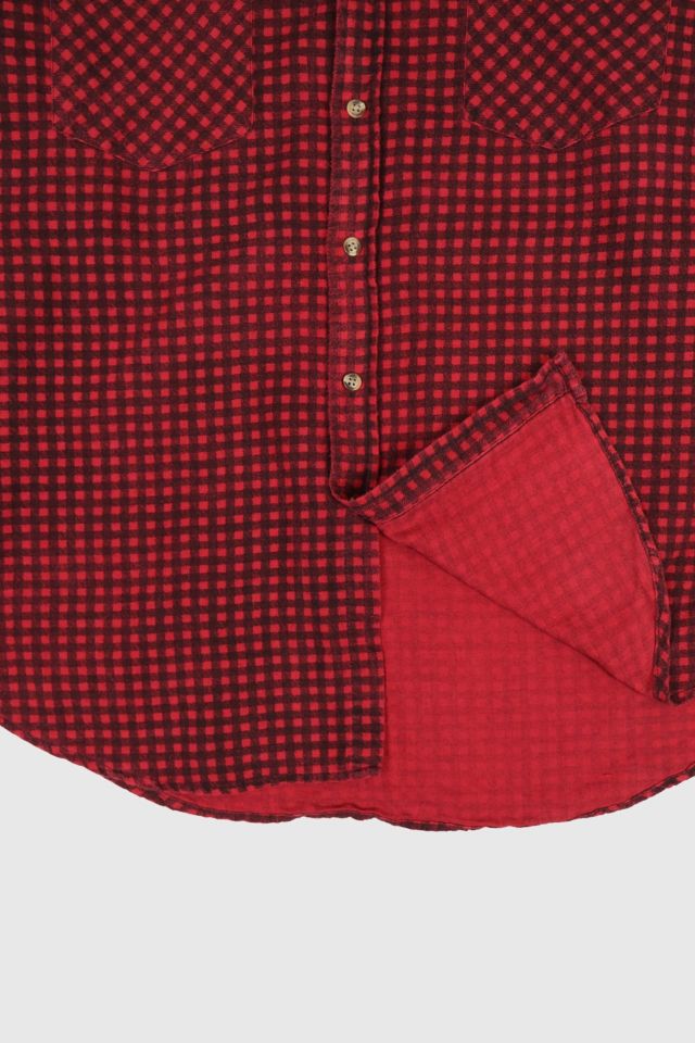 Vintage Red Flannel Button-Down Shirt #3