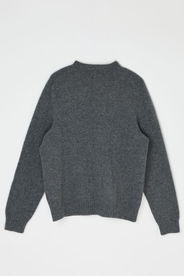 Vintage 90s Dark Grey V-Neck Lambswool Sweater #3