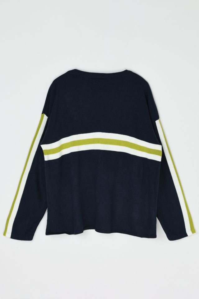 Vintage 90s Striped V-Neck Sweater #2