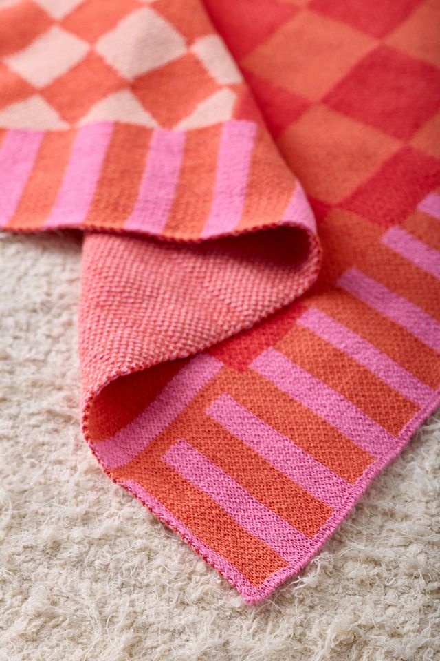 Jeté en tricot à carreaux diamant Calhoun & Co. #2