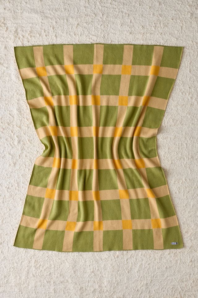 Jeté en tricot à carreaux vichy Calhoun & Co. #1