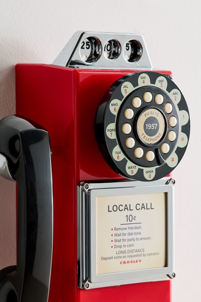 Crosley 1950s Payphone Wall-Mounted Home Phone #3