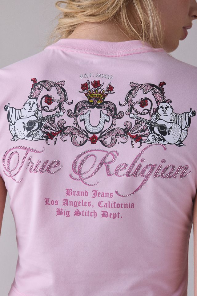 True Religion Crystal Graphic Baby Tee #3