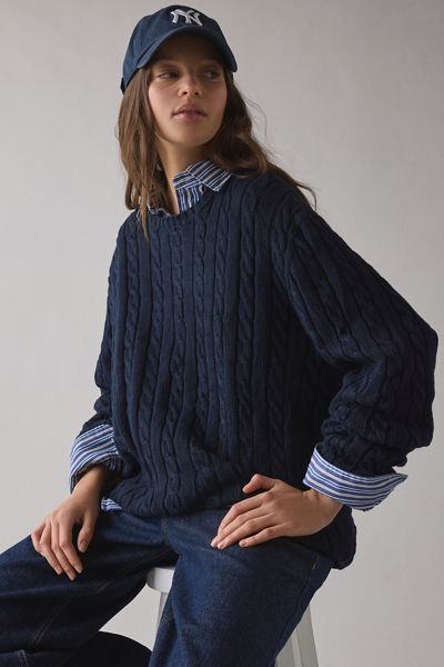 Vintage By UO Oversized Cable Knit Sweater