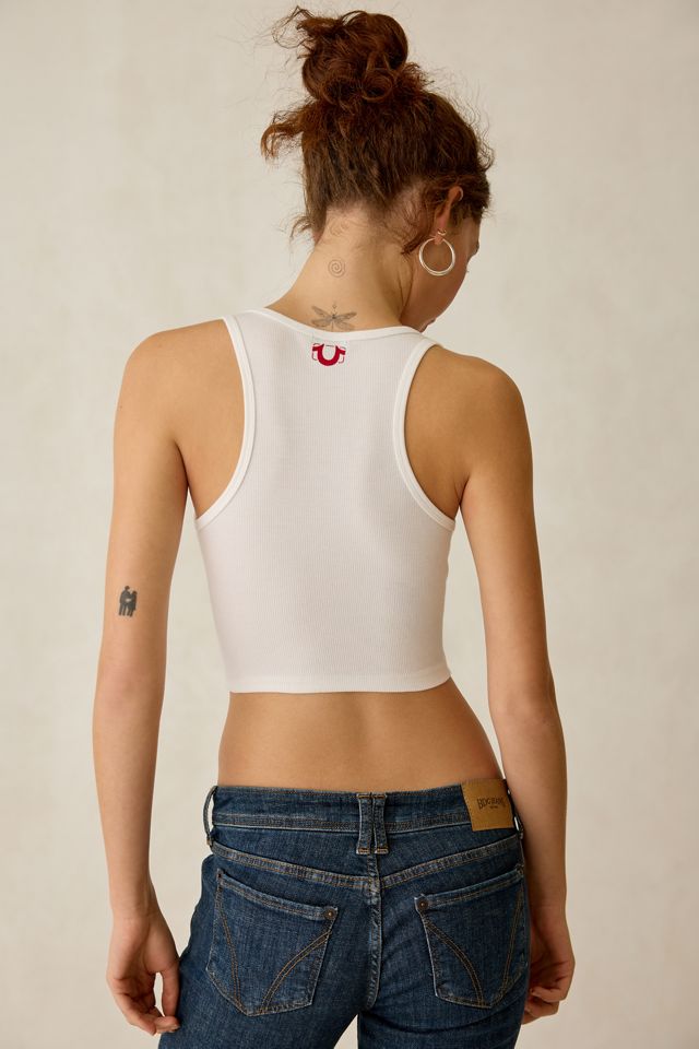 True Religion Buddha Graphic Overall Rib Tank Top #1