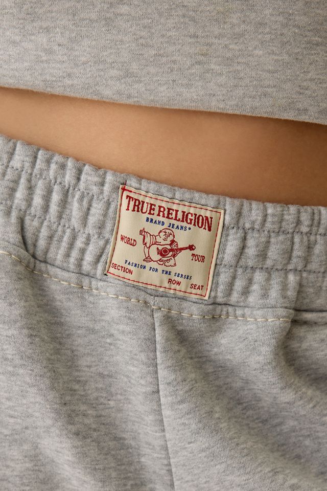 True Religion Big T Crystal Graphic Baggy Jogger Sweatpants #3