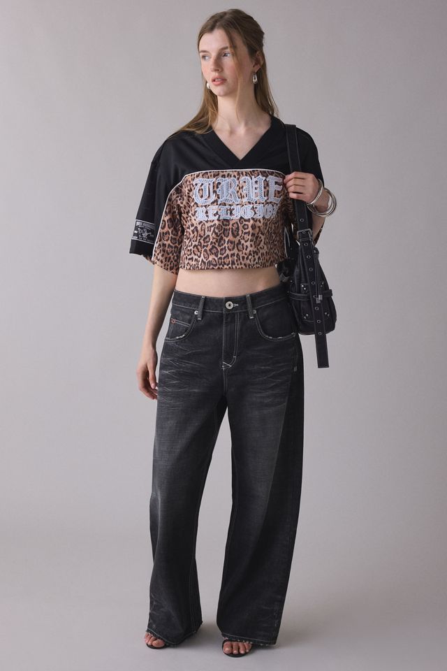 Haut en jersey à imprimé léopard et graphique en cristal True Religion #4