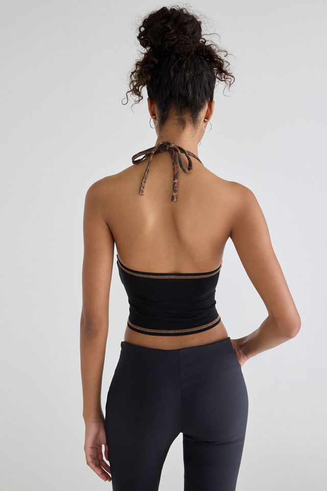True Religion Printed Layered Halter Neck Bandeau Top #3