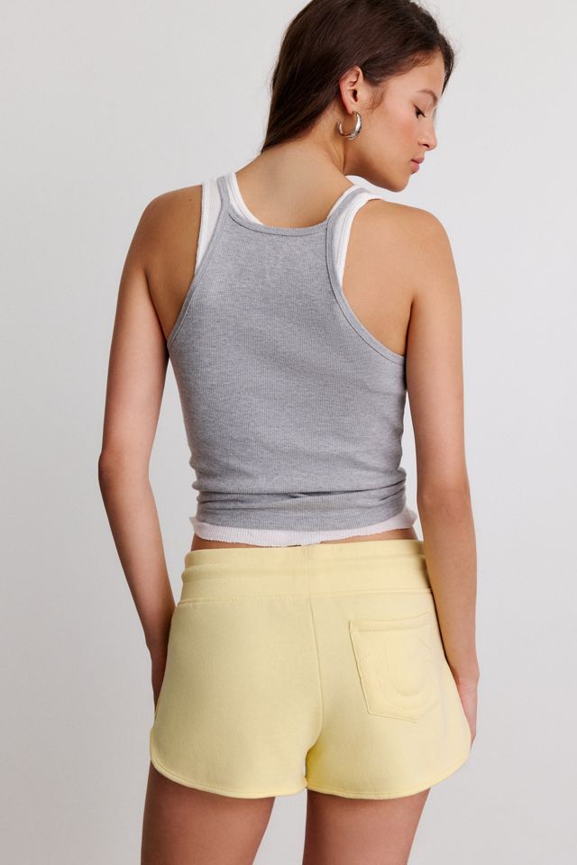 True Religion Glitter Graphic Zip-Pocket Micro Sweat Shorts #3