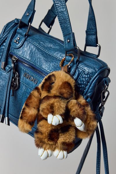 Leopard Bunny Plushie Keychain
