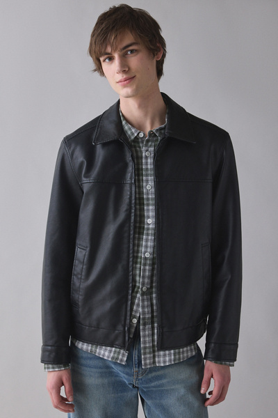 Dockers Classic Faux Leather Jacket in Black, Men’s at Urban Outfitters