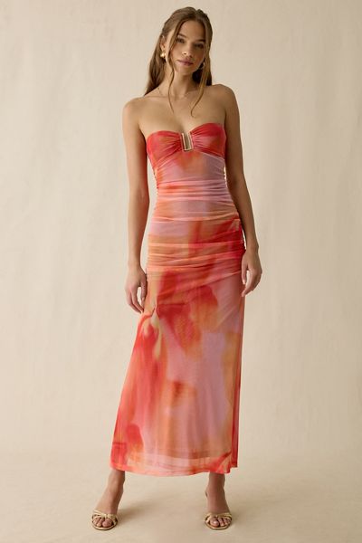 Dress Forum Floral One Shoulder Midi Dress | Urban Outfitters
