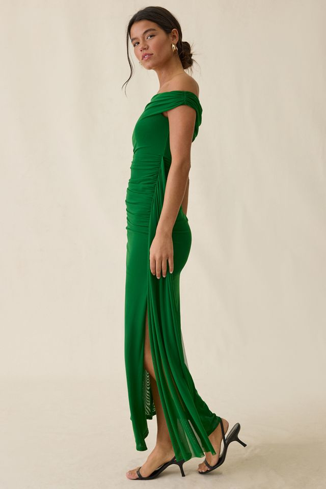 Bardot Layana Cascading Asymmetric Off-Shoulder Maxi Dress #2