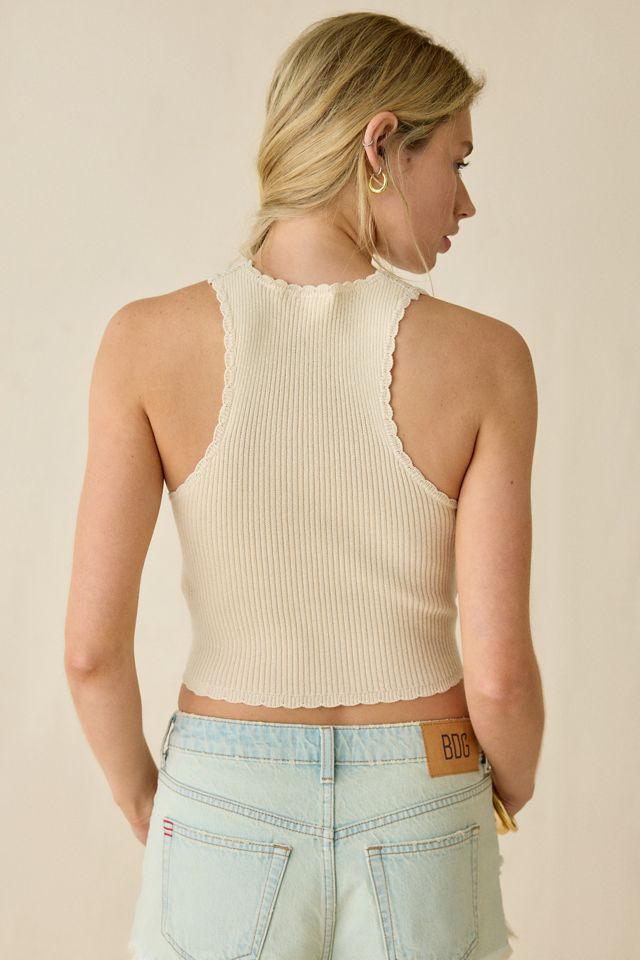 Kimchi Blue Gigi Sheer Crochet Vest Top #2