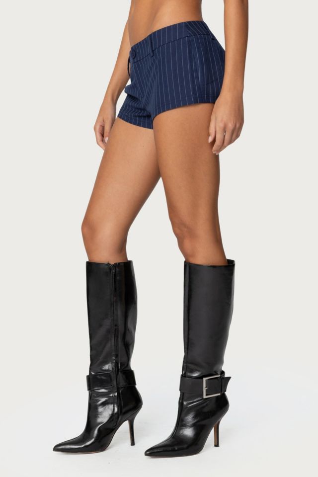 Edikted Harrison Pinstripe Micro Shorts #2