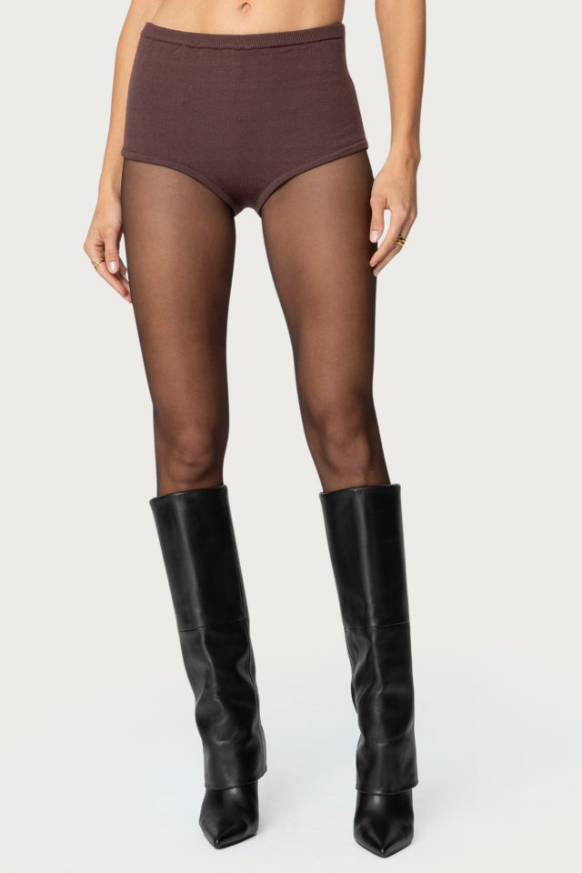 Edikted Ashlin Knit Micro Shorts #1