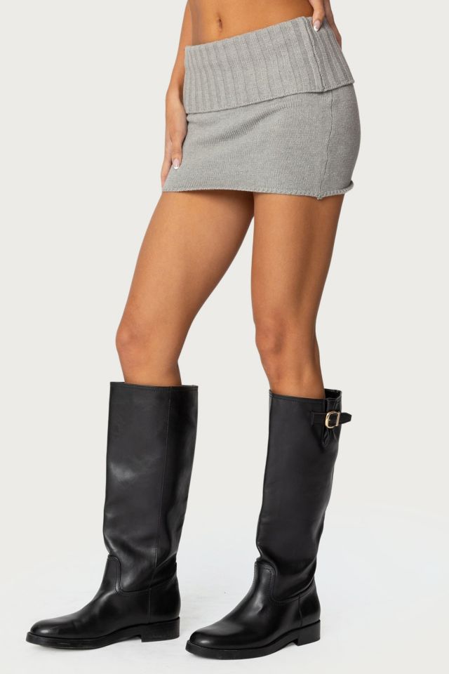 Edikted Gino Fold Over Knit Mini Skirt #2