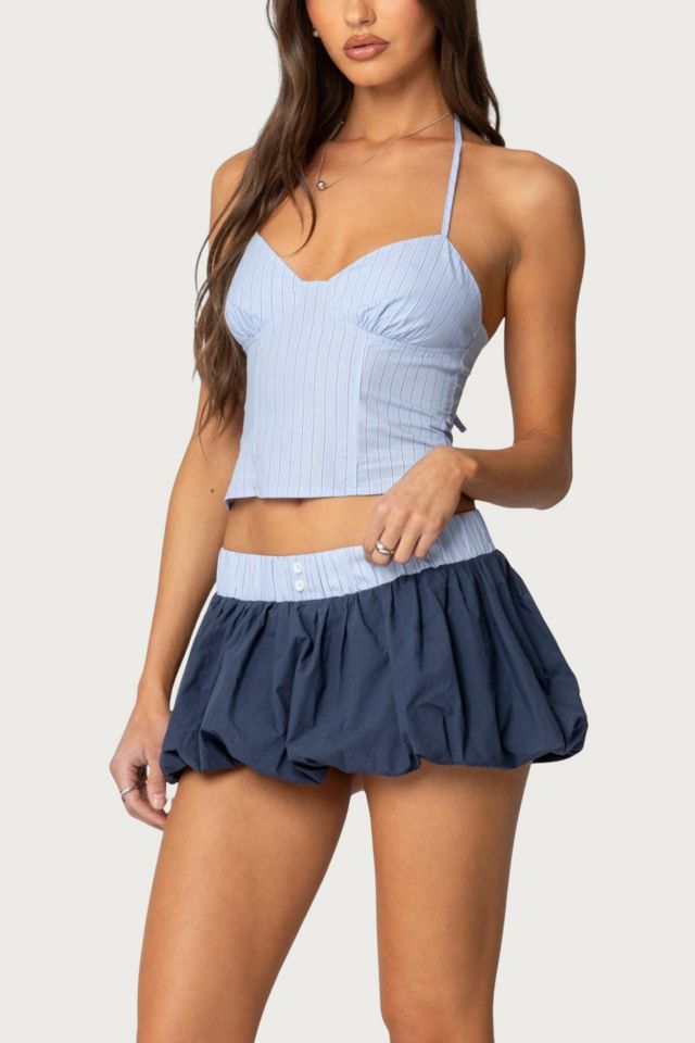 Edikted Janey Contrast Bubble Mini Skort #1